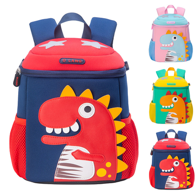 Przedszkola Wodoodporny plecak dla dzieci Mochila Dinozaur 3D Cute Cartoon Maluch Bookbag
