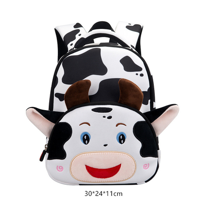 Krowa Wodoodporny plecak dla dzieci Cartoon 3D Animal Przedszkole Dziewczyny Moda Tornistry