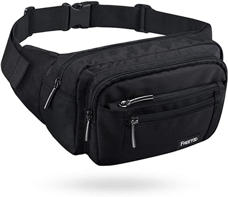 Bum Fashion Fanny Pack Mężczyźni Kobiety Wodoodporna saszetka biodrowa z 6 kieszeniami zapinanymi na zamek