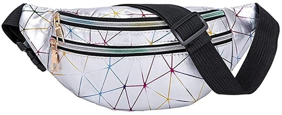 Pu Skórzana saszetka biodrowa Festival Fanny Pack 3 kieszenie na zamek wodoodporne