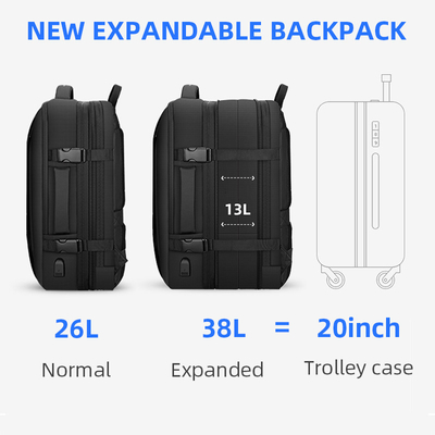 Poliester Oxford Lekki plecak na laptopa Męska torba na laptopa 17 cali USB