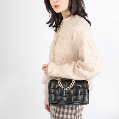 Weave Flap Damska skórzana torba listonoszka PU Skórzana torba crossbody