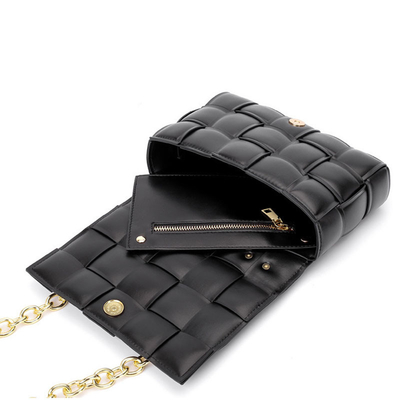 Weave Flap Damska skórzana torba listonoszka PU Skórzana torba crossbody