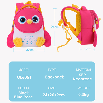 Penguin Wodoodporny plecak dla dzieci 3D Maluch Dzieci Torba szkolna Przedszkole