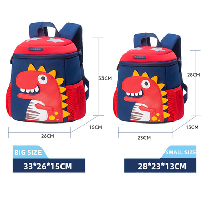 Przedszkola Wodoodporny plecak dla dzieci Mochila Dinozaur 3D Cute Cartoon Maluch Bookbag