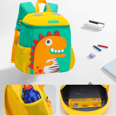 Przedszkola Wodoodporny plecak dla dzieci Mochila Dinozaur 3D Cute Cartoon Maluch Bookbag