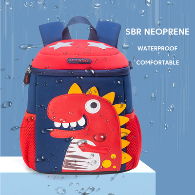 Przedszkola Wodoodporny plecak dla dzieci Mochila Dinozaur 3D Cute Cartoon Maluch Bookbag