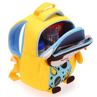 Monkey Wodoodporny plecak dla dzieci Neopren 3D Cute Cartoon Anti Lost Tornistry 2 rozmiary