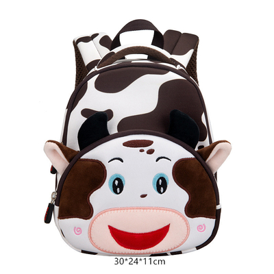 Krowa Wodoodporny plecak dla dzieci Cartoon 3D Animal Przedszkole Dziewczyny Moda Tornistry