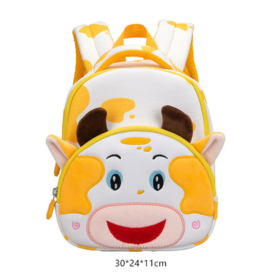 Krowa Wodoodporny plecak dla dzieci Cartoon 3D Animal Przedszkole Dziewczyny Moda Tornistry