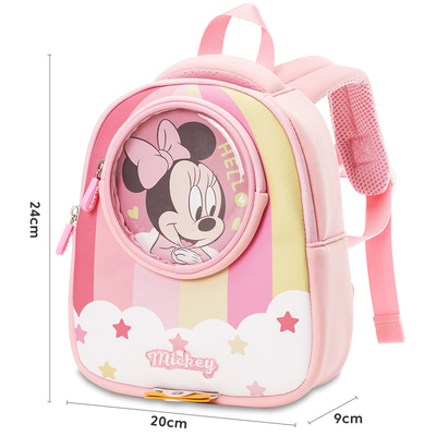 Minnie Mickey Wodoodporny plecak dla dzieci Disney Kindergarten Childrens Anti Lost Mochila