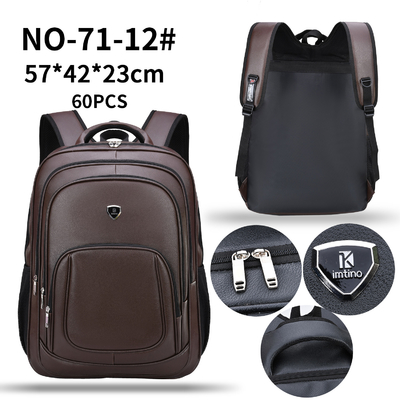 Pu Leather Retro Business Casual Plecak Męska wielofunkcyjna męska biznesowa torba na laptopa