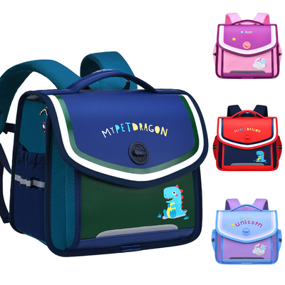 Cartoon Leather Boys Dinosaur Backpack Toddler Book Bags dla 6 12 lat
