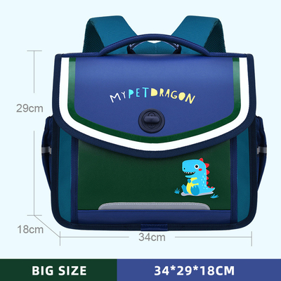 Cartoon Leather Boys Dinosaur Backpack Toddler Book Bags dla 6 12 lat