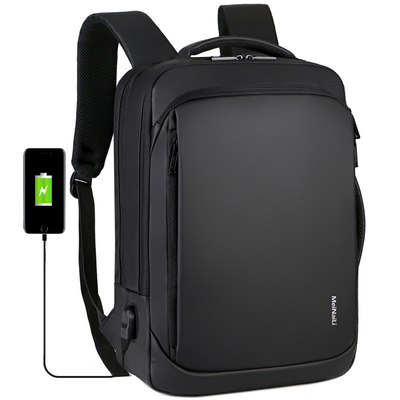 BSCI Business Laptop Backpack 15,6-calowa skórzana torba na komputer USB do ładowania 1000g