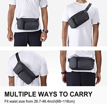 Duża pojemność Fashion Fanny Pack Wiele kieszeni do uprawiania turystyki pieszej
