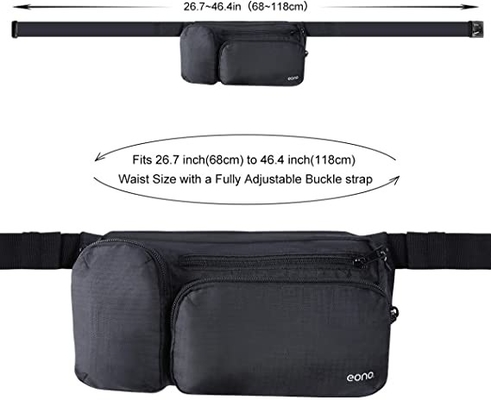 Duża pojemność Fashion Fanny Pack Wiele kieszeni do uprawiania turystyki pieszej