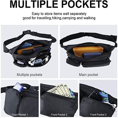 Duża pojemność Fashion Fanny Pack Wiele kieszeni do uprawiania turystyki pieszej