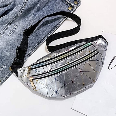 Pu Skórzana saszetka biodrowa Festival Fanny Pack 3 kieszenie na zamek wodoodporne