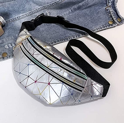 Pu Skórzana saszetka biodrowa Festival Fanny Pack 3 kieszenie na zamek wodoodporne