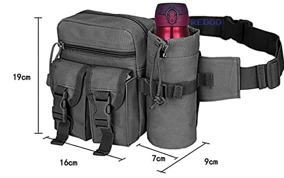 Military Utility Wodoodporna torba na biodra Płócienna saszetka na talię z uchwytem na butelkę