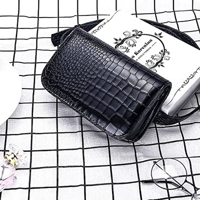 Crocodile Small Crossbody Fanny Pack Pu skórzane torebki z kieszeniami na telefon komórkowy