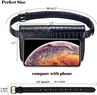 Crocodile Small Crossbody Fanny Pack Pu skórzane torebki z kieszeniami na telefon komórkowy