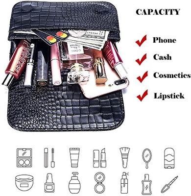 Crocodile Small Crossbody Fanny Pack Pu skórzane torebki z kieszeniami na telefon komórkowy