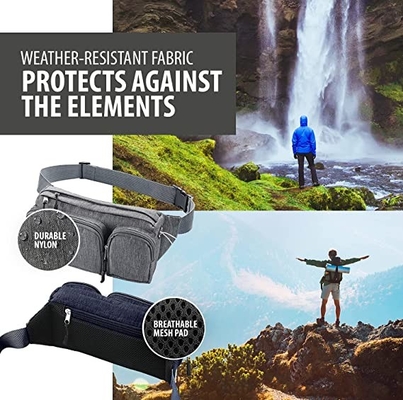6 kieszeni Fashion Fanny Pack Piesze wycieczki Śliczna torba na talię