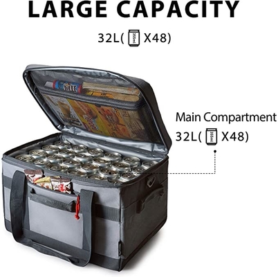 48 Can Insulated Cooler Bags 32l Duże składane lodówki na lunch na plażę piknikową