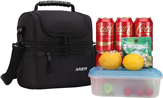 Dwuwarstwowe izolowane torby chłodzące Dorosły Lunch Przenośne miękkie dwustronne chłodnice Tote