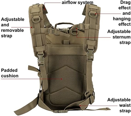 Plecak wojskowy ODM LHiking Plecak 30l Bug Out Bag