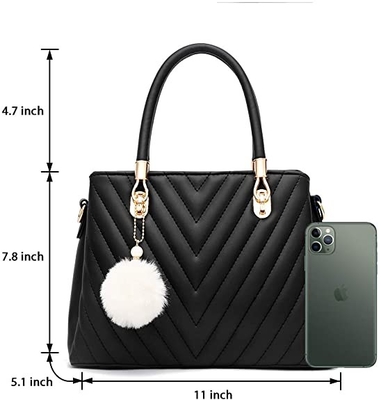 Skórzana moda Pu damska luksusowa torebka z górnym uchwytem Satchel